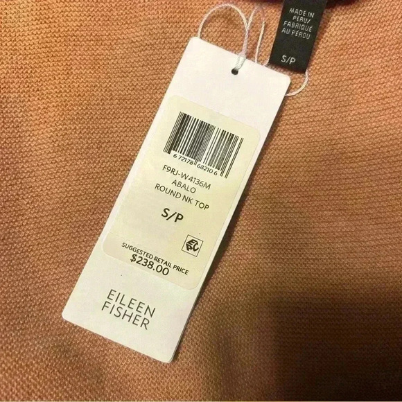 Eileen Fisher round neck knit top sweater in abalo NWT - Picture 2 of 6